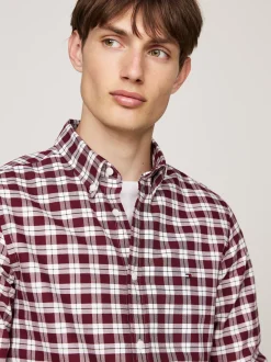 Koszule*Tommy Hilfiger Wąska Koszula W Kratę Z Bawełny Oxford DEEP INDIGO / MULTI