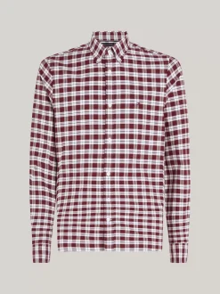 Koszule*Tommy Hilfiger Wąska Koszula W Kratę Z Bawełny Oxford DEEP INDIGO / MULTI