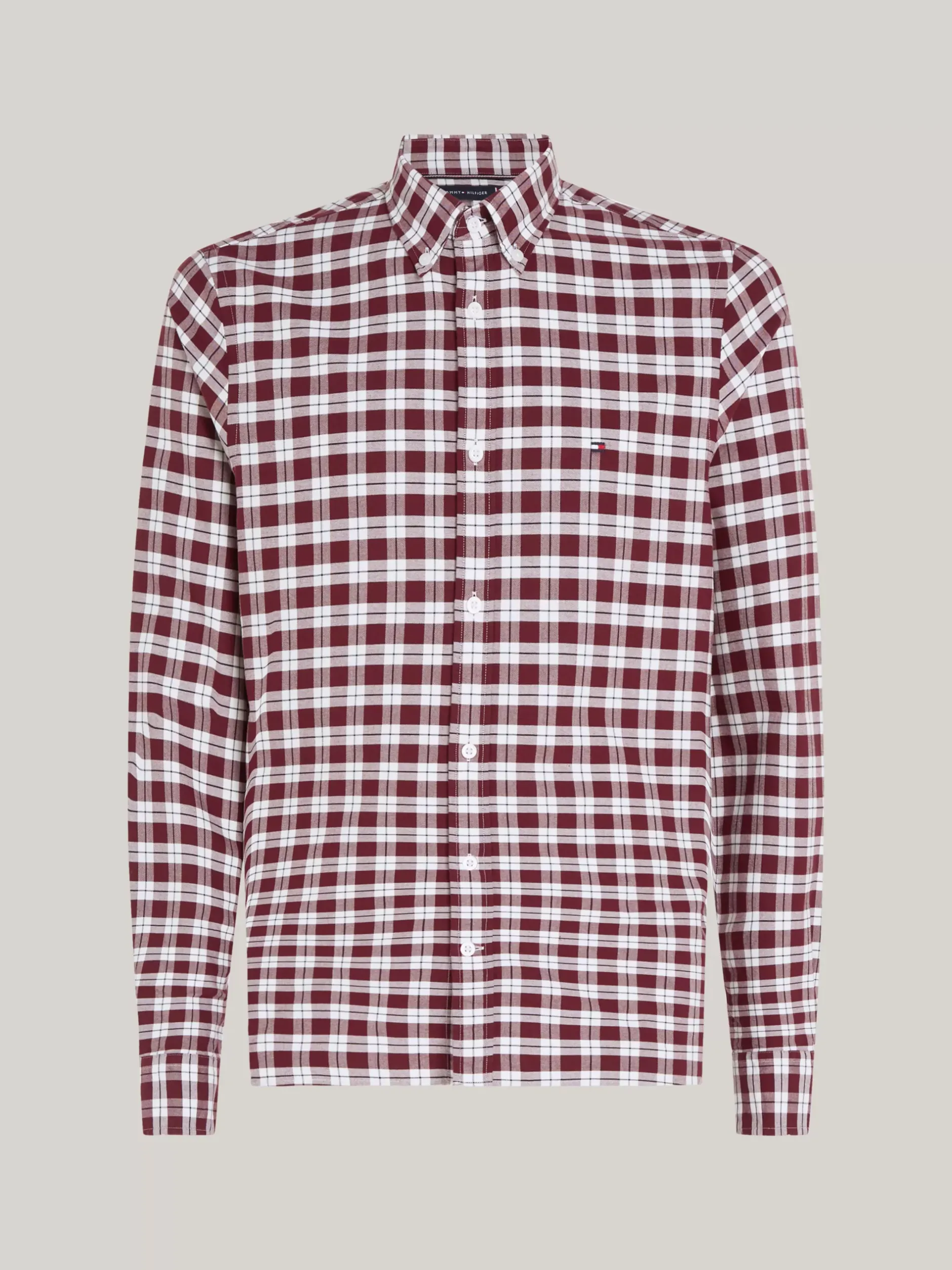 Koszule*Tommy Hilfiger Wąska Koszula W Kratę Z Bawełny Oxford DEEP INDIGO / MULTI