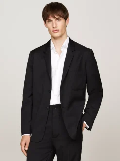 Garnitury I Kostiumy|Marynarki*Tommy Hilfiger Wąska Marynarka Z Naszywanymi Kieszeniami BLACK