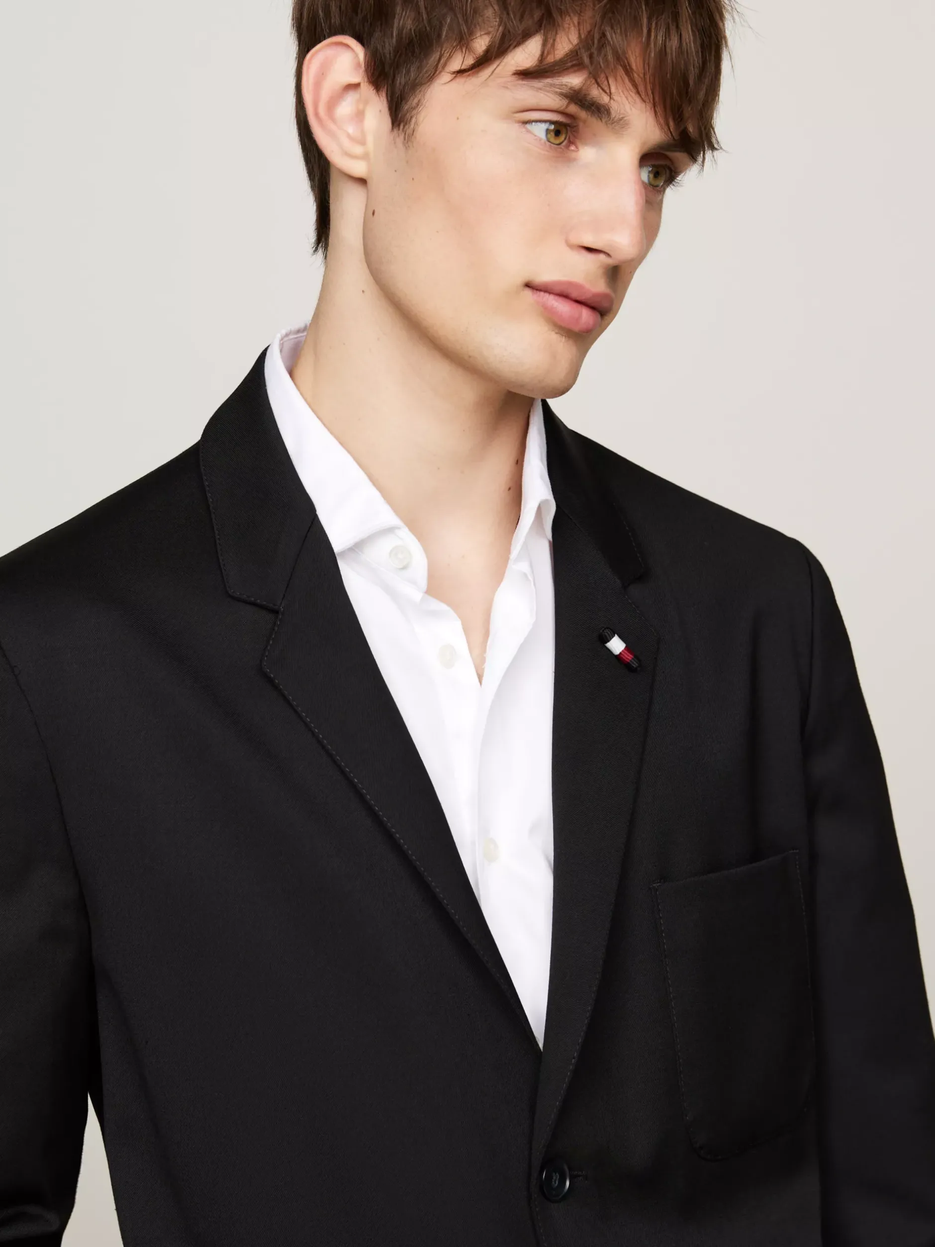 Garnitury I Kostiumy|Marynarki*Tommy Hilfiger Wąska Marynarka Z Naszywanymi Kieszeniami BLACK