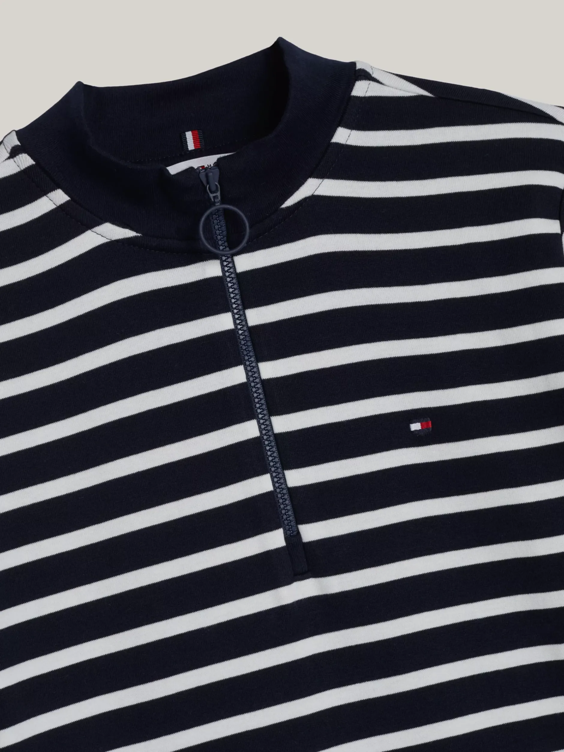 Sukienki*Tommy Hilfiger Wąska Sukienka Adaptive Z Półgolfem BRETON DESERT SKY/ECRU