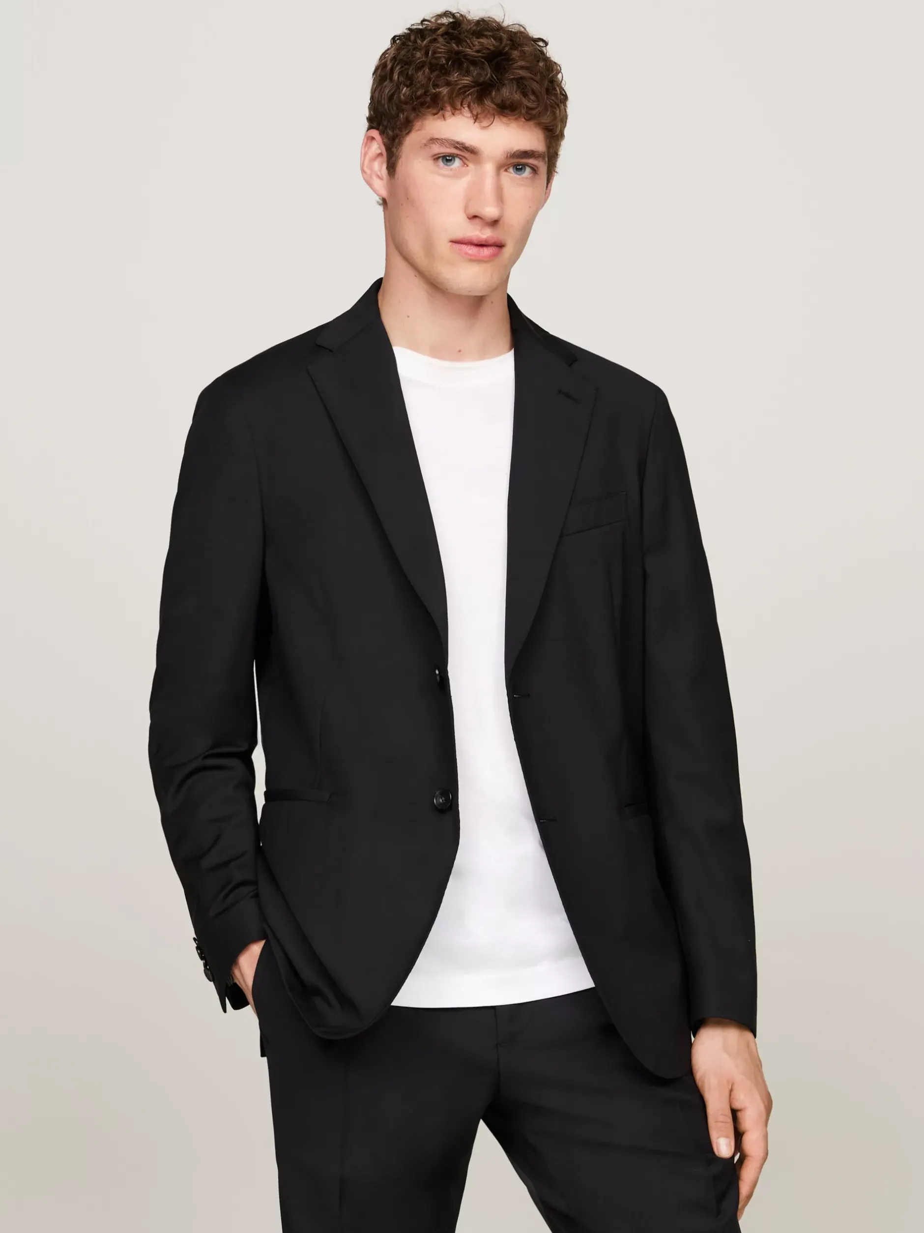 Garnitury I Kostiumy*Tommy Hilfiger Wąski Dwuczęściowy Garnitur BLACK