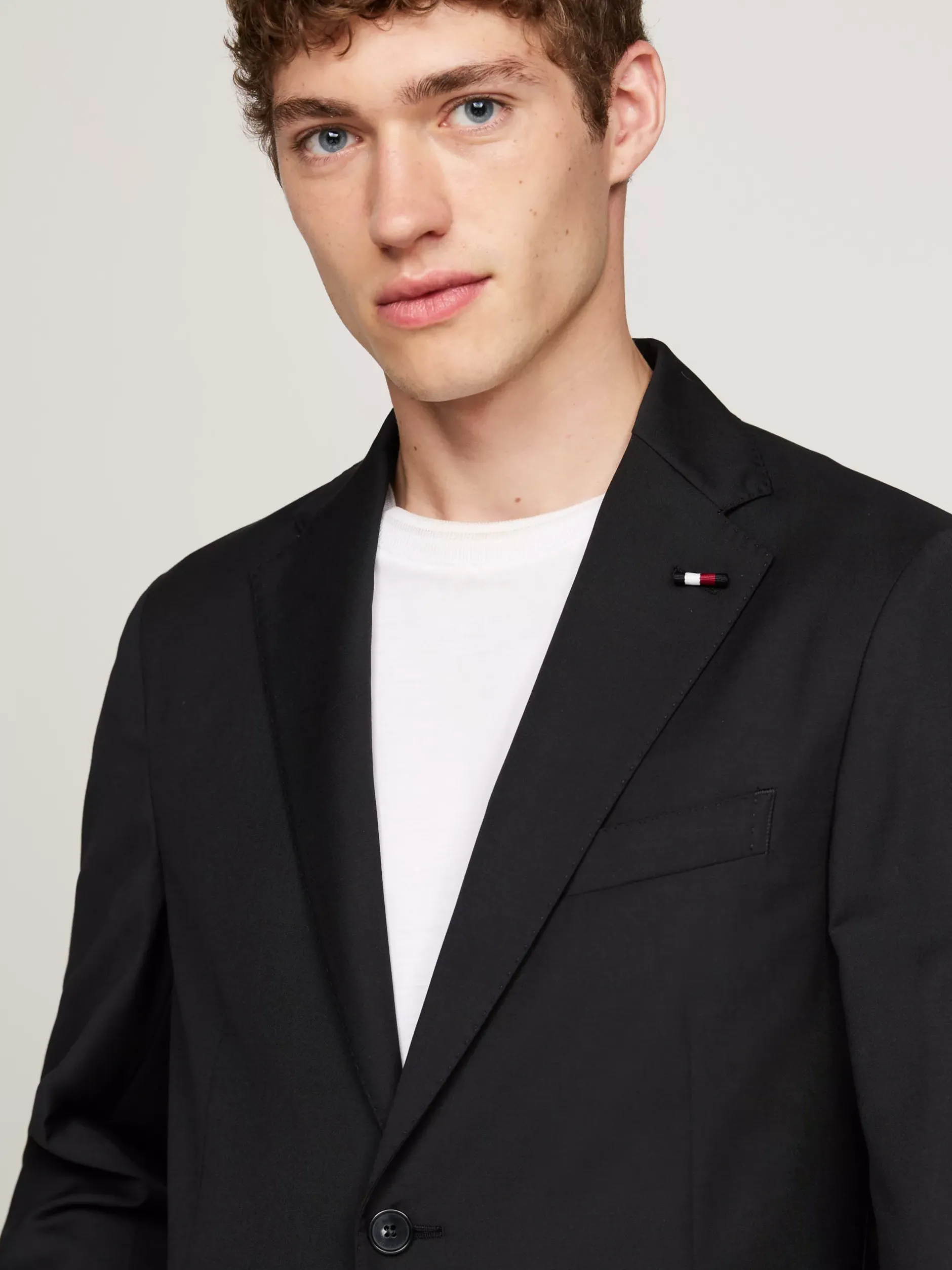 Garnitury I Kostiumy*Tommy Hilfiger Wąski Dwuczęściowy Garnitur BLACK