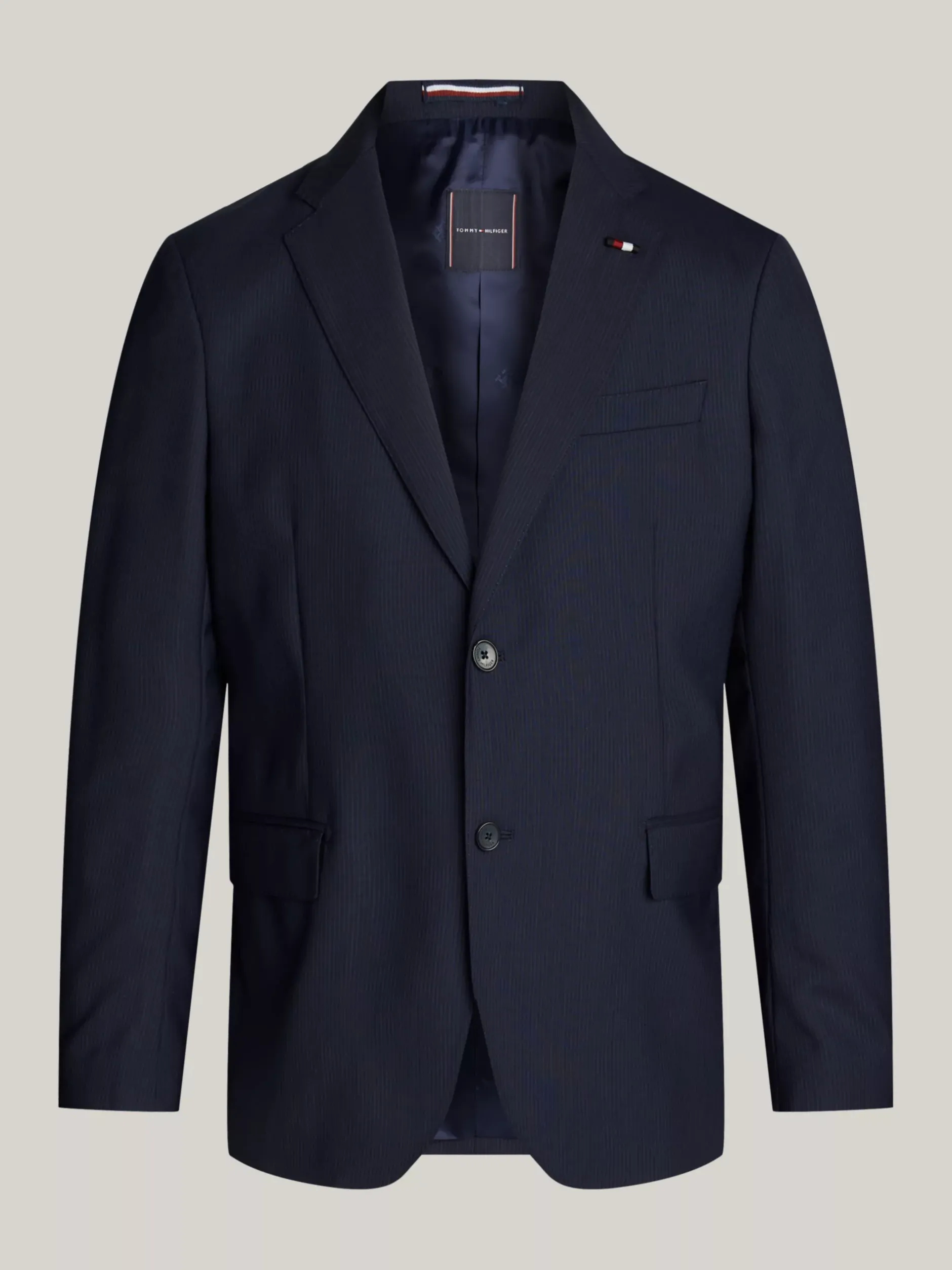 Garnitury I Kostiumy*Tommy Hilfiger Wąski Dwuczęściowy Garnitur Z Włoskiej Wełny BLUE