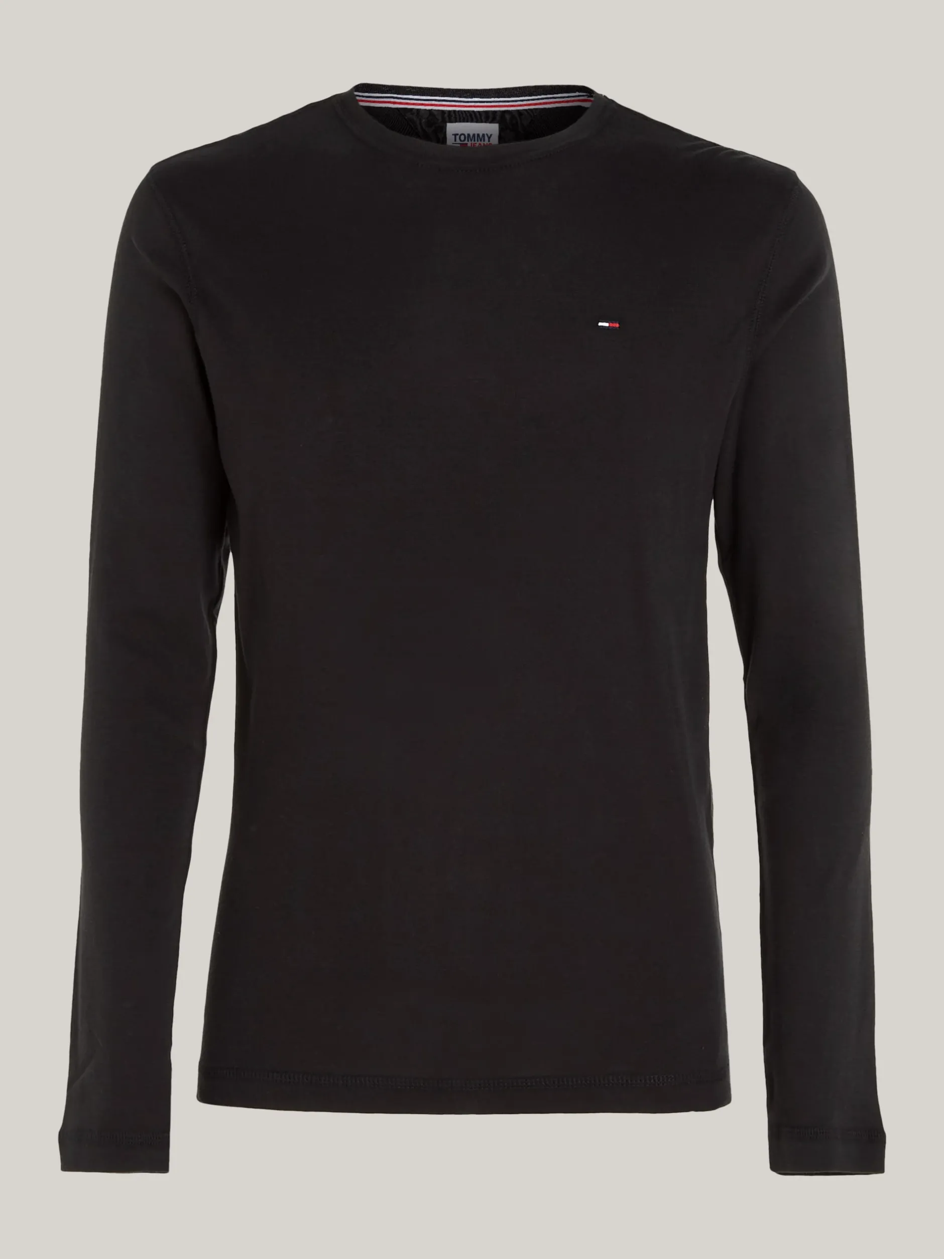 T-Shirty*Tommy Hilfiger Wąski Longsleeve TOMMY BLACK