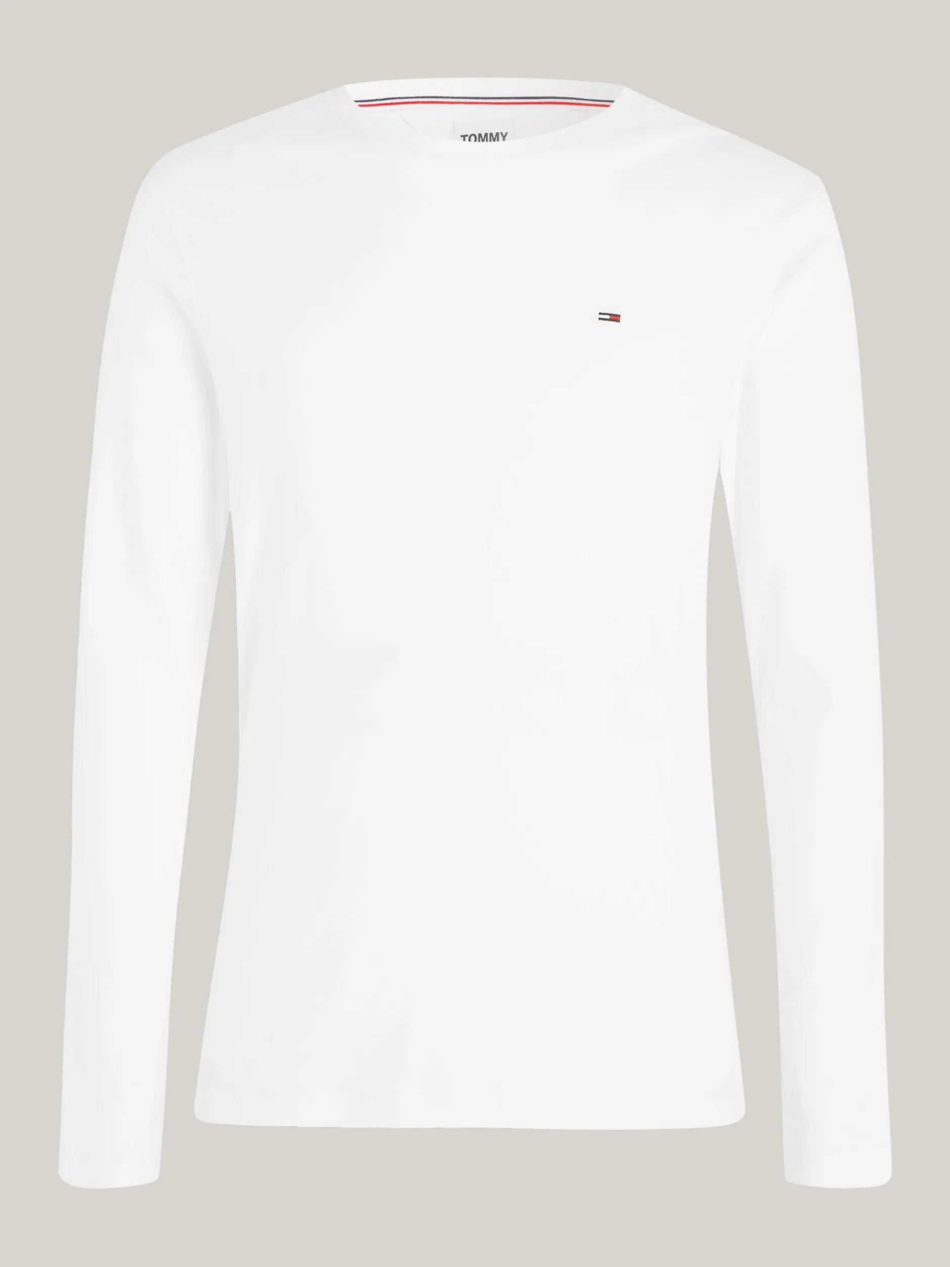 T-Shirty*Tommy Hilfiger Wąski Longsleeve CLASSIC WHITE