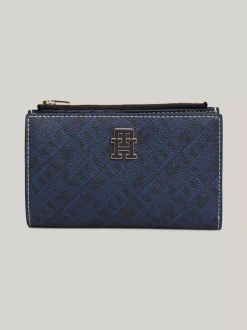 Portfele & Breloczki Do Kluczy*Tommy Hilfiger Wąski Składany Na Pół Portfel TH Monoplay SPACE BLUE