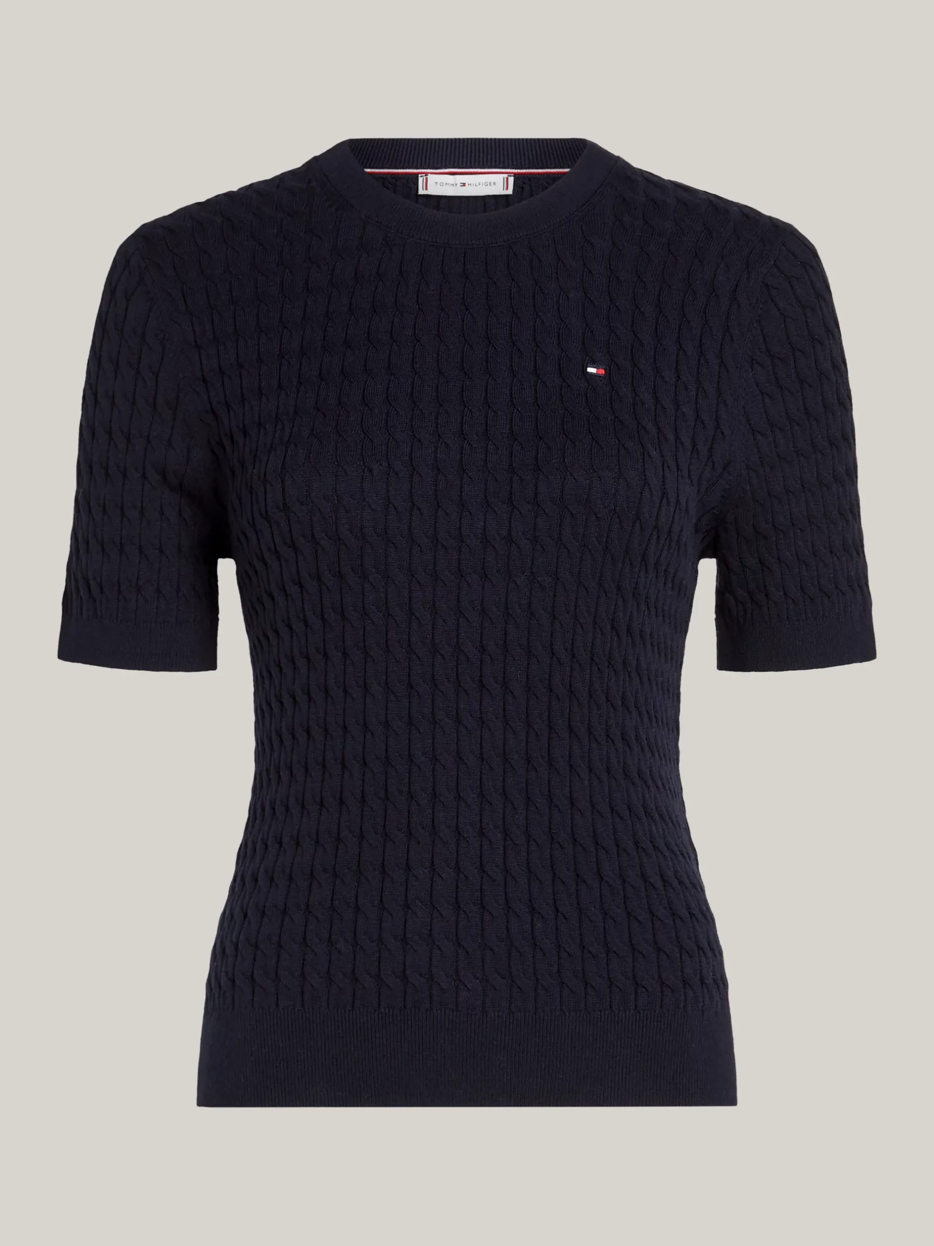 Swetry Z Okrągłym Dekoltem|Swetry*Tommy Hilfiger Wąski Sweter Z Kolekcji Curve DESERT SKY