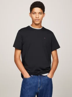 T-Shirty*Tommy Hilfiger Wąski T-shirt TOMMY BLACK