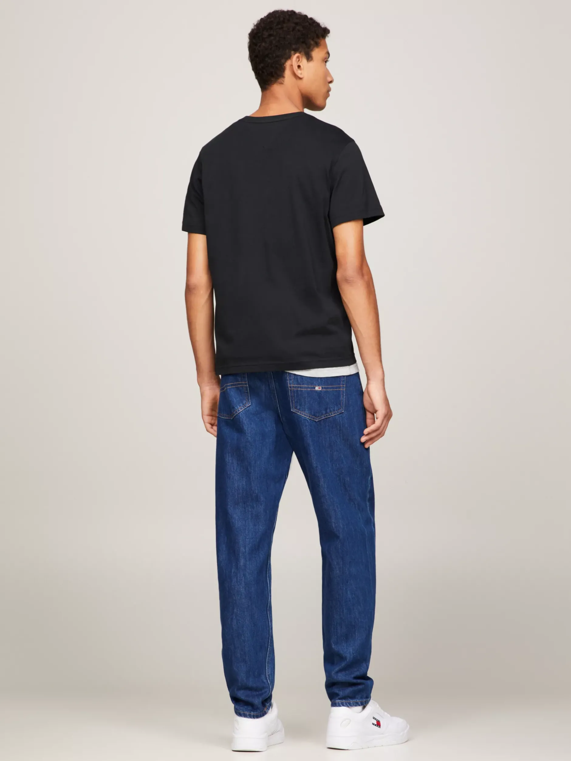 T-Shirty*Tommy Hilfiger Wąski T-shirt TOMMY BLACK