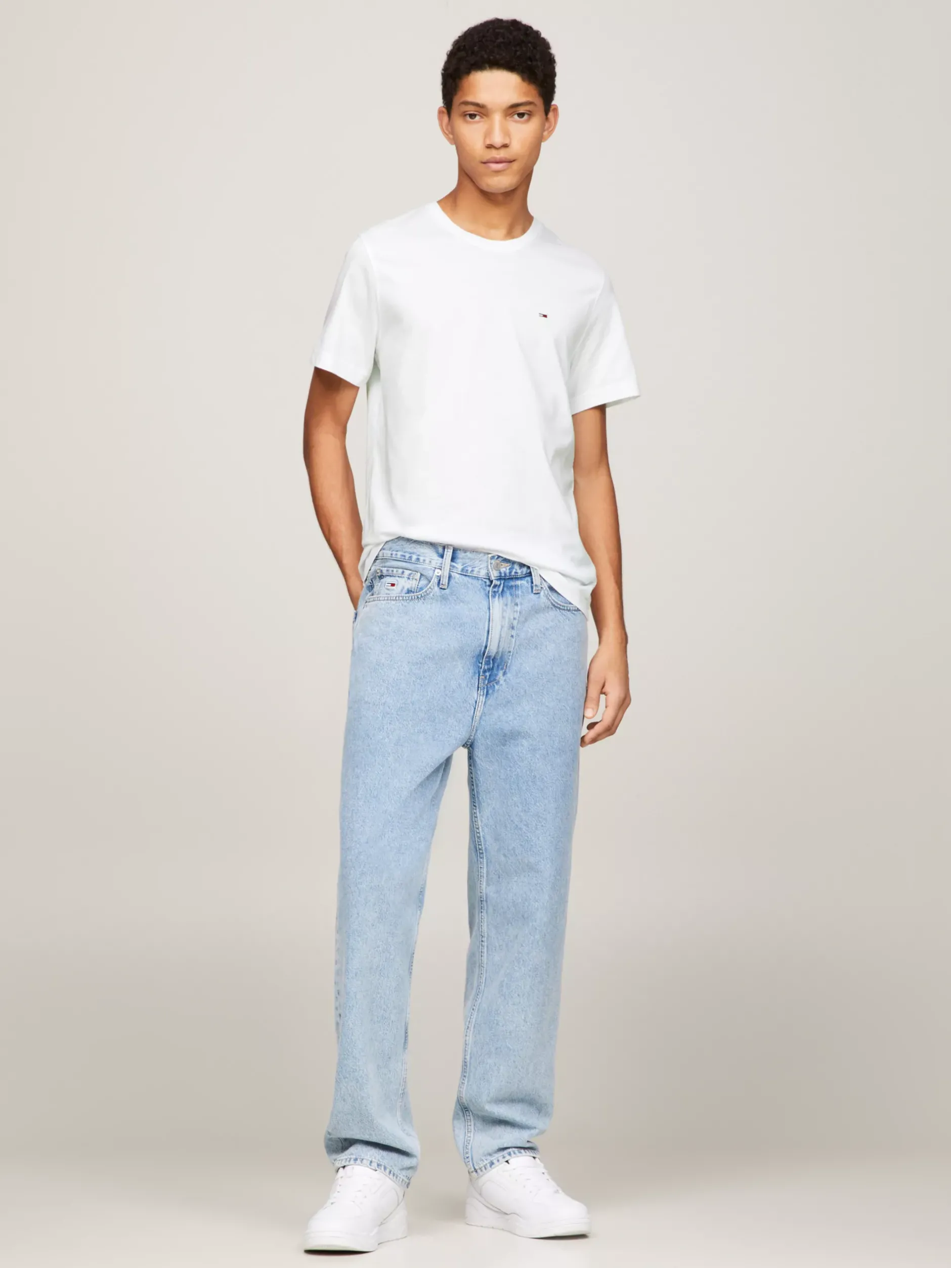 T-Shirty*Tommy Hilfiger Wąski T-shirt CLASSIC WHITE
