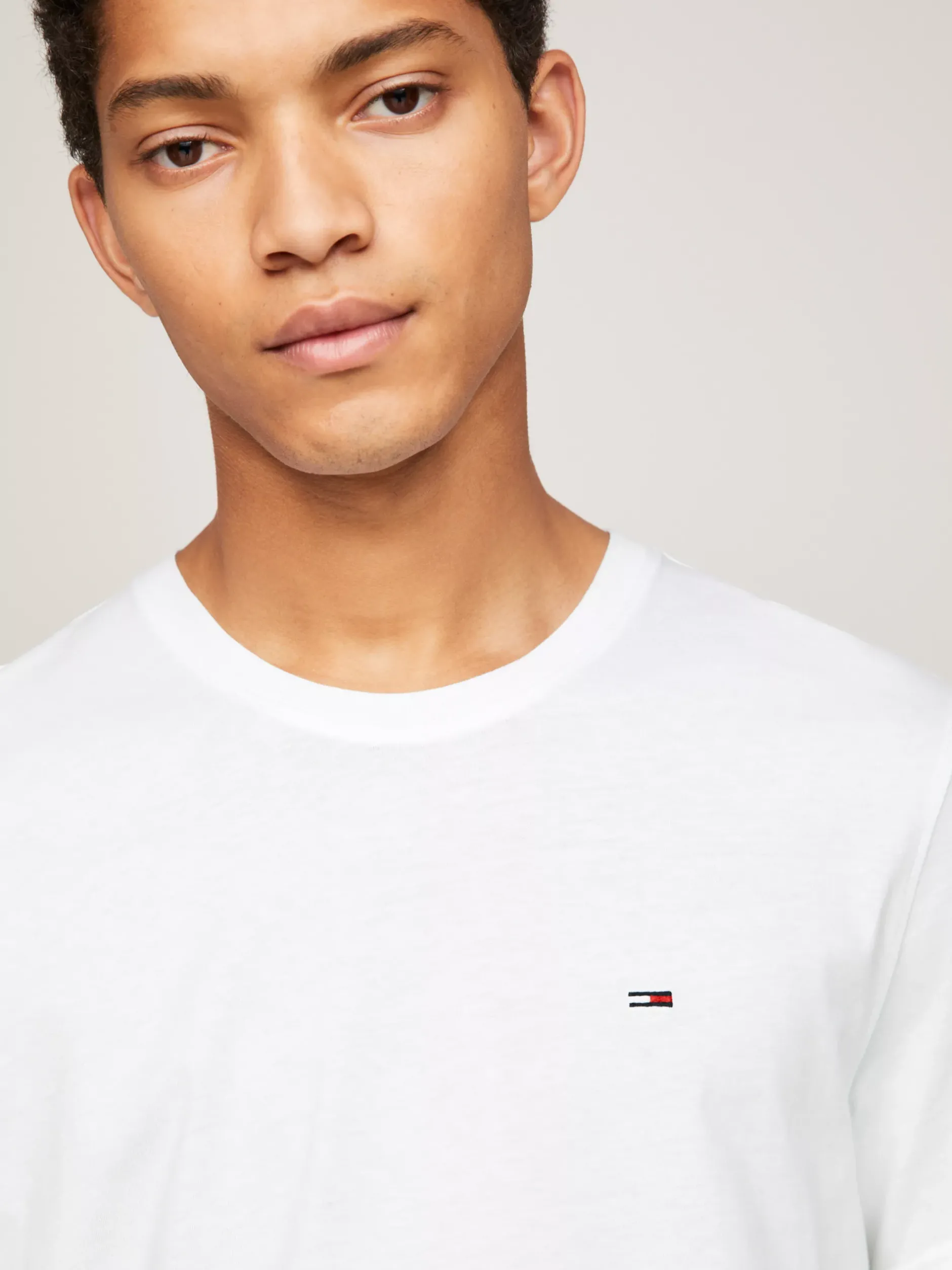 T-Shirty*Tommy Hilfiger Wąski T-shirt CLASSIC WHITE