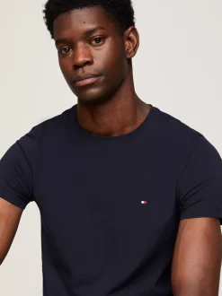 T-Shirty*Tommy Hilfiger Wąski T-shirt TH Flex DESERT SKY