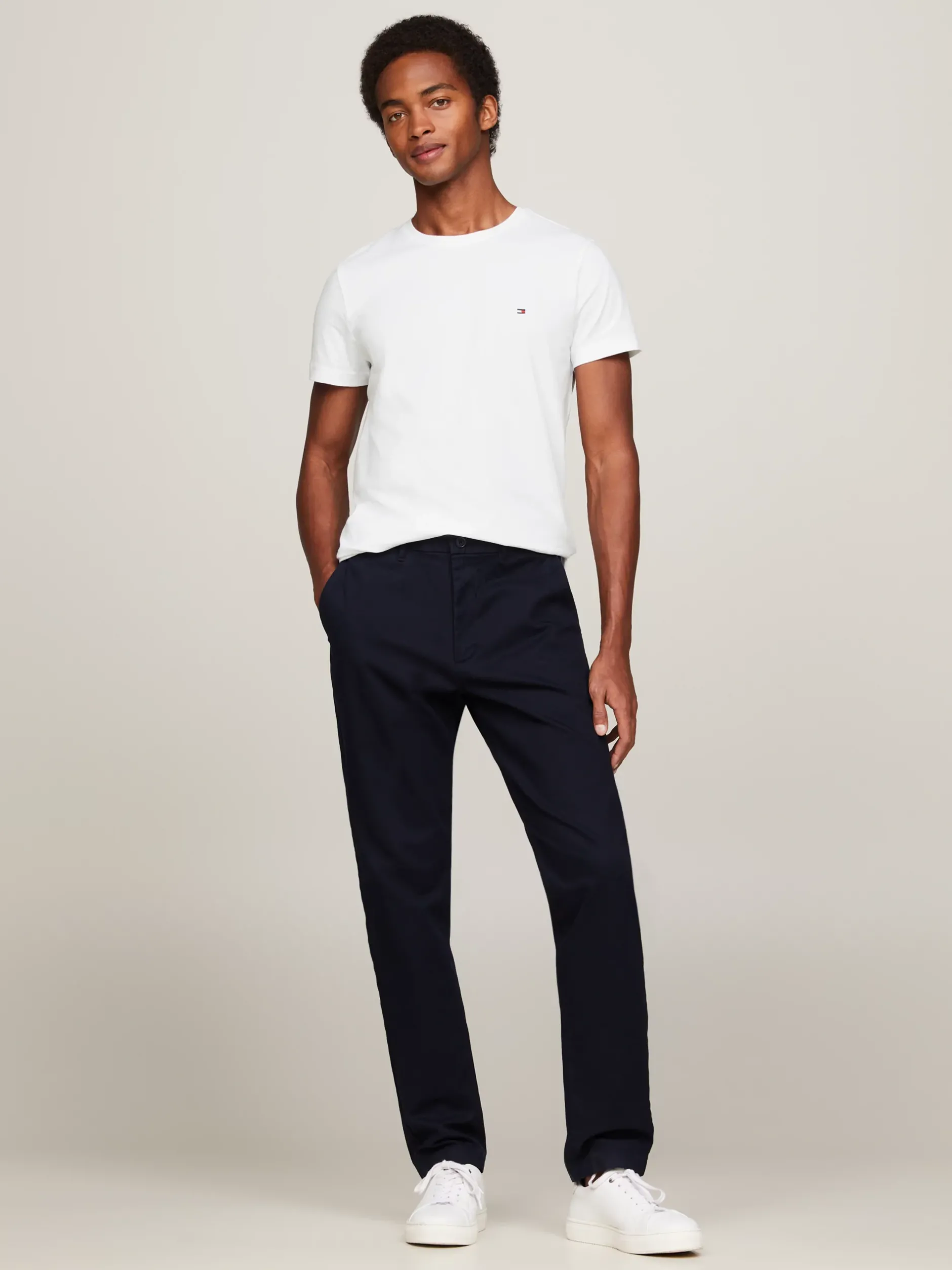 T-Shirty*Tommy Hilfiger Wąski T-shirt TH Flex WHITE