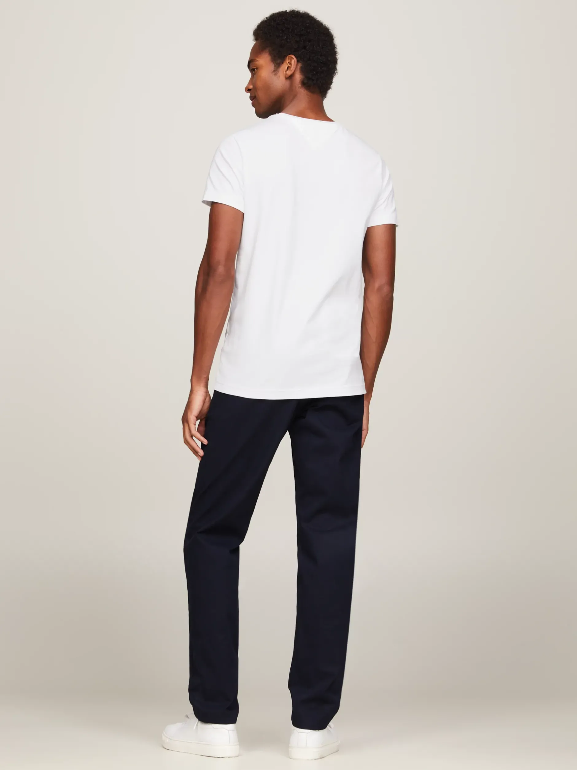 T-Shirty*Tommy Hilfiger Wąski T-shirt TH Flex WHITE
