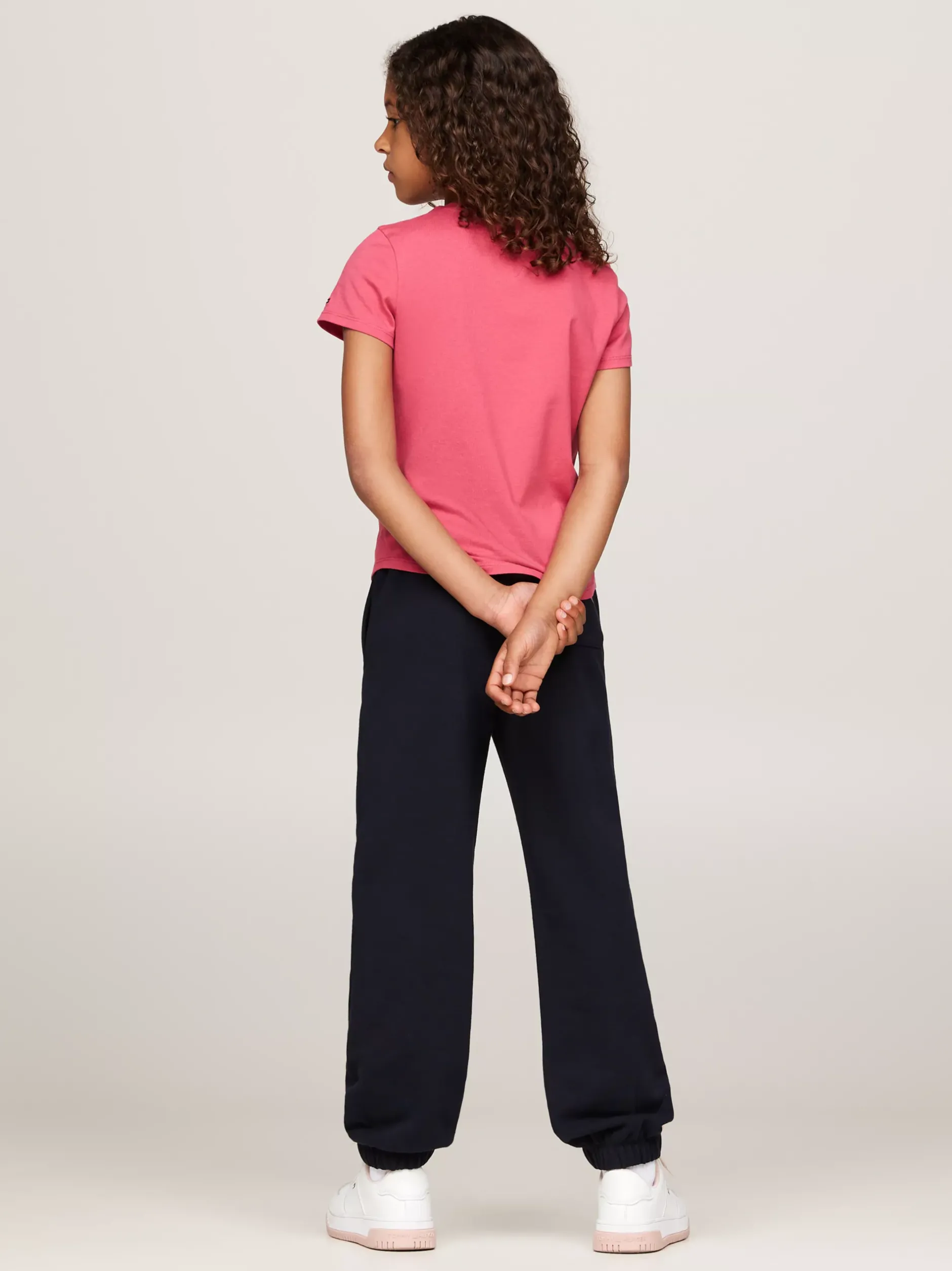Topy I T-Shirty*Tommy Hilfiger Wąski T-shirt Z Logo HERITAGE PINK