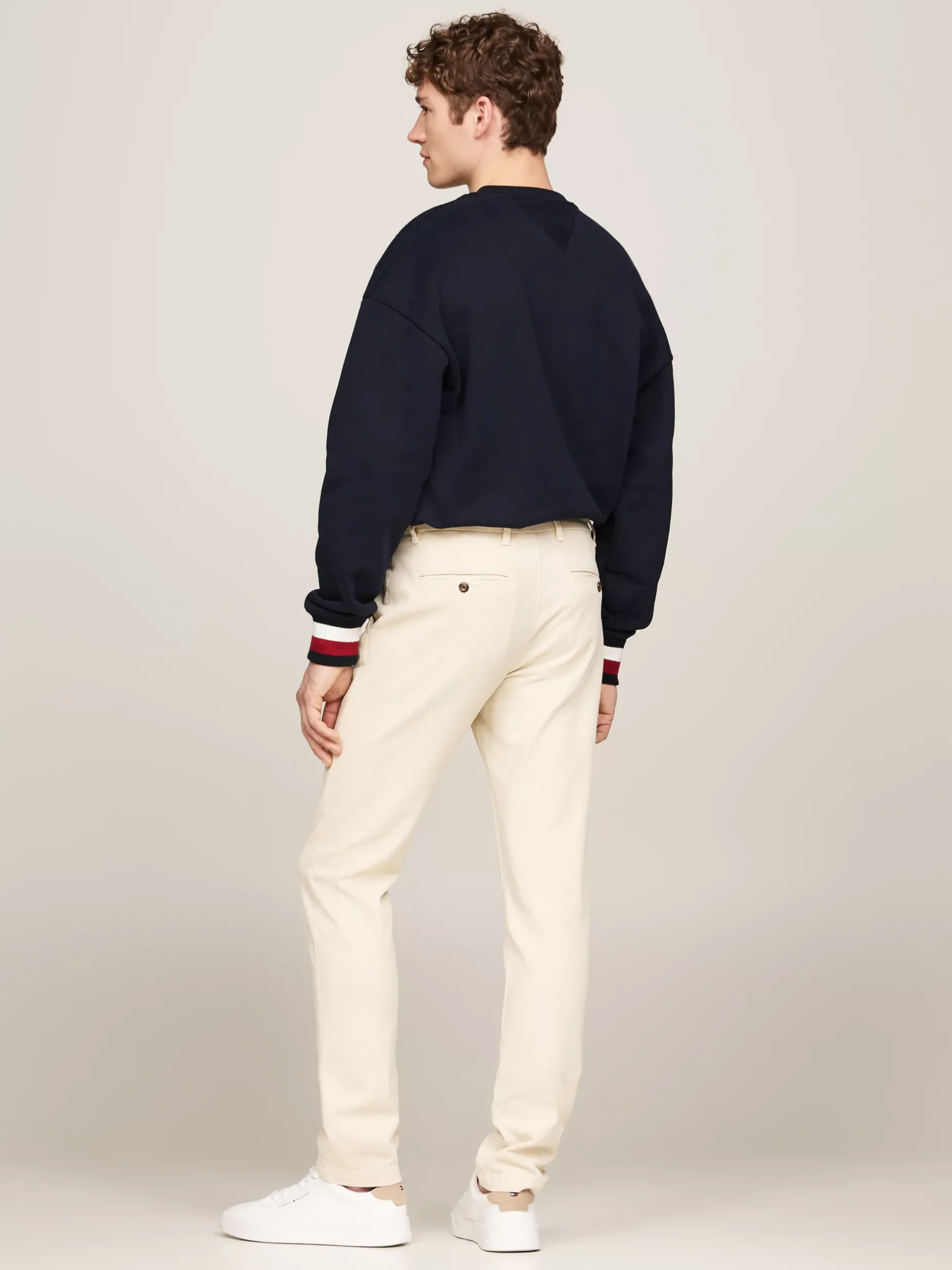 Spodnie*Tommy Hilfiger Wąskie Bawełniane Chinosy Bleecker CLASSIC BEIGE