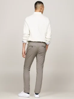 Spodnie*Tommy Hilfiger Wąskie Bawełniane Chinosy Bleecker HYDROGEN GREY