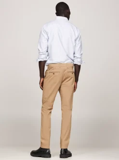 Spodnie*Tommy Hilfiger Wąskie Bawełniane Chinosy Bleecker SAFARI CANVAS