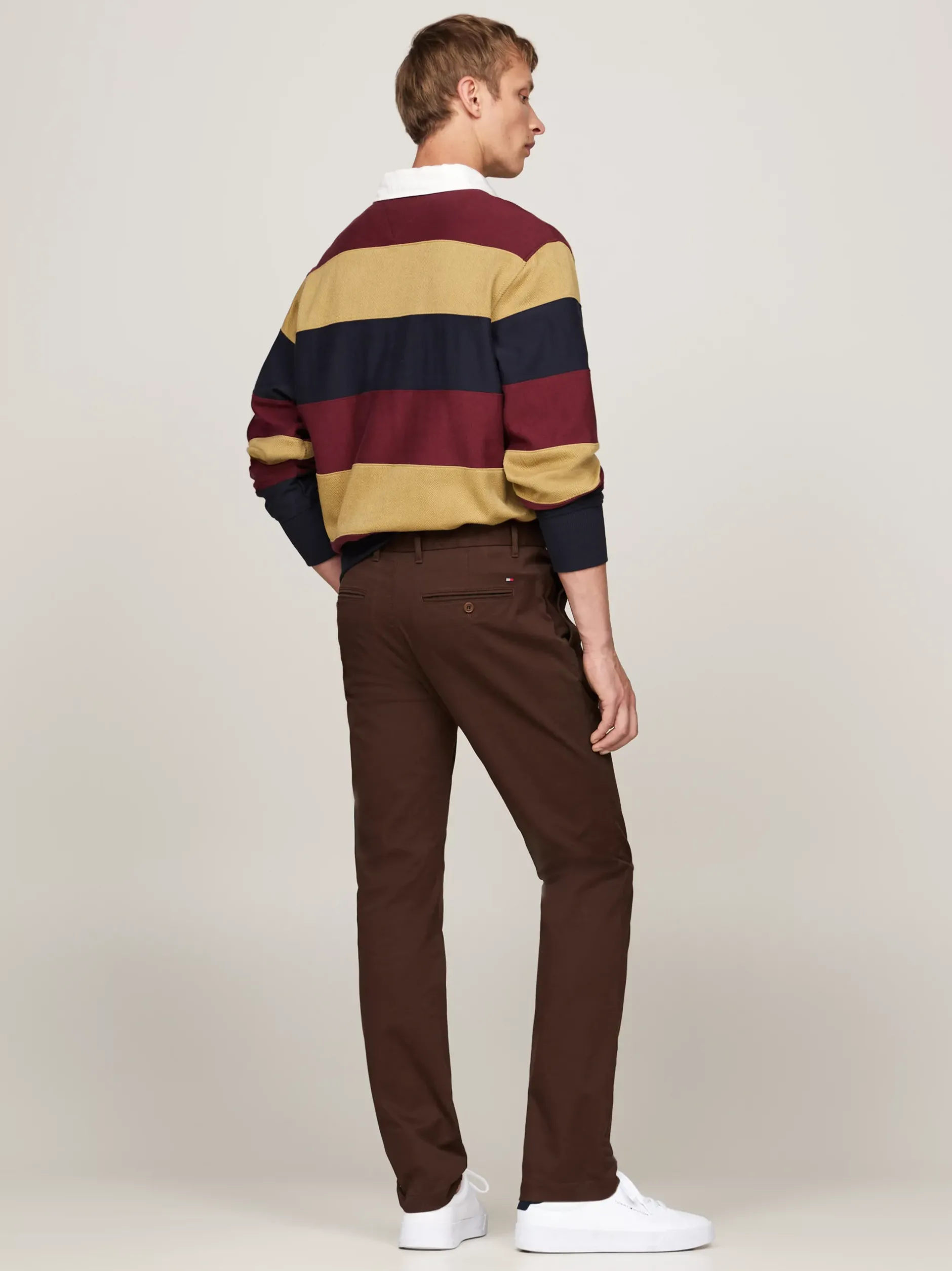 Spodnie*Tommy Hilfiger Wąskie Chinosy 1985 Collection Z Bawełny Pima Ze Stretchem UMBER BROWN