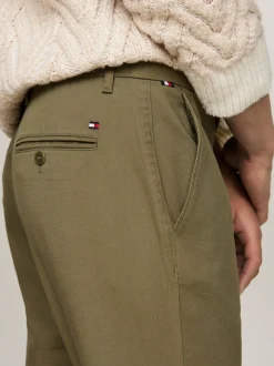 Spodnie*Tommy Hilfiger Wąskie Chinosy 1985 Collection Z Bawełny Pima Ze Stretchem UTILITY OLIVE