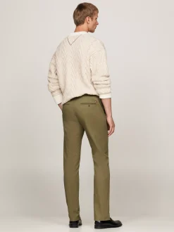 Spodnie*Tommy Hilfiger Wąskie Chinosy 1985 Collection Z Bawełny Pima Ze Stretchem UTILITY OLIVE