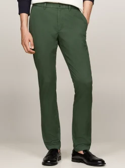 Spodnie*Tommy Hilfiger Wąskie Chinosy 1985 Collection Z Bawełny Pima Ze Stretchem RIVERBED GREEN