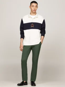 Spodnie*Tommy Hilfiger Wąskie Chinosy 1985 Collection Z Bawełny Pima Ze Stretchem RIVERBED GREEN