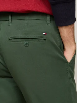 Spodnie*Tommy Hilfiger Wąskie Chinosy 1985 Collection Z Bawełny Pima Ze Stretchem RIVERBED GREEN