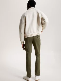 Spodnie*Tommy Hilfiger Wąskie Chinosy 1985 Collection Z Bawełny Pima Ze Stretchem ARMY GREEN
