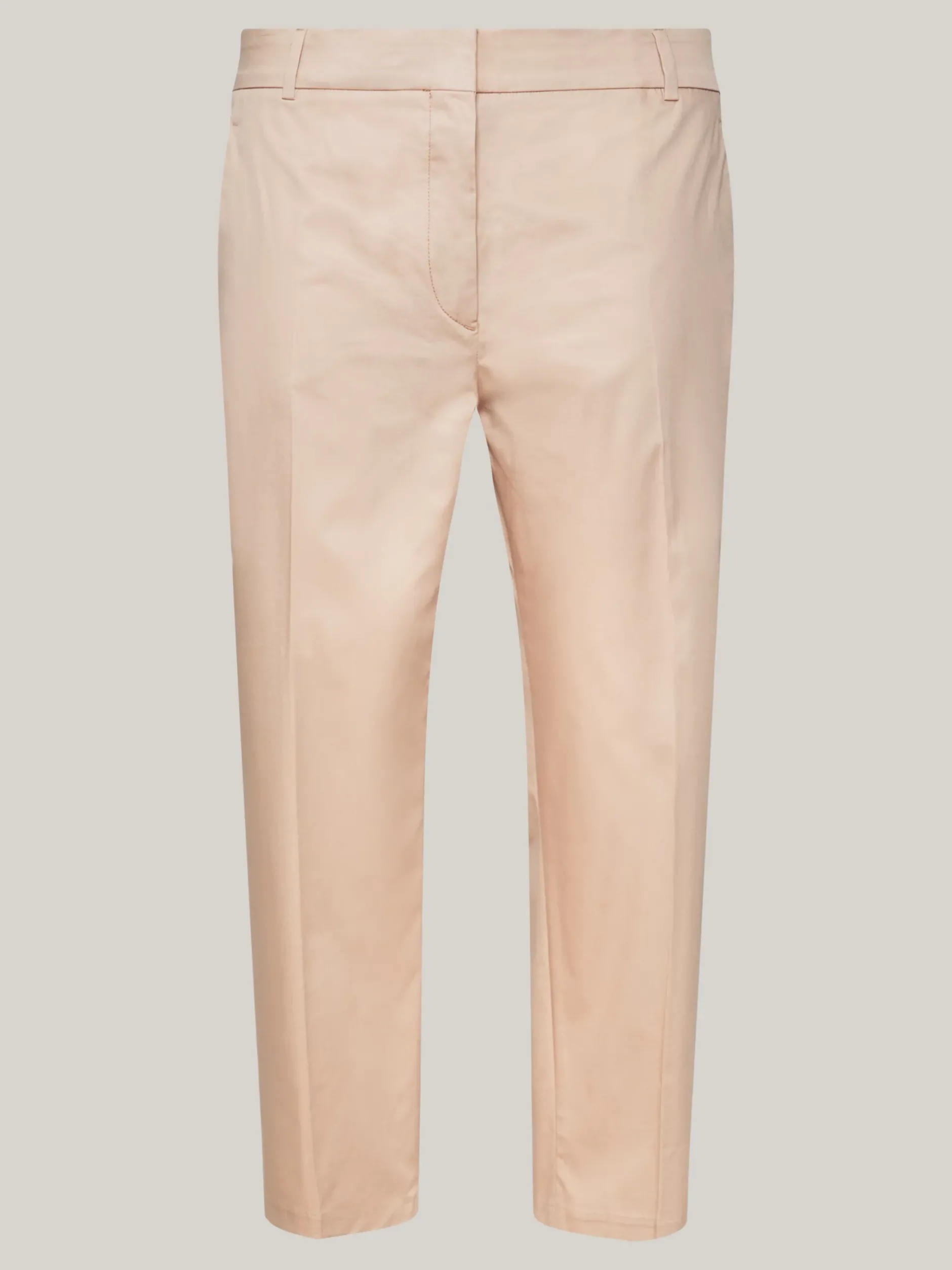 Spodnie*Tommy Hilfiger Wąskie Chinosy Curve Z Prostymi Nogawkami BEIGE