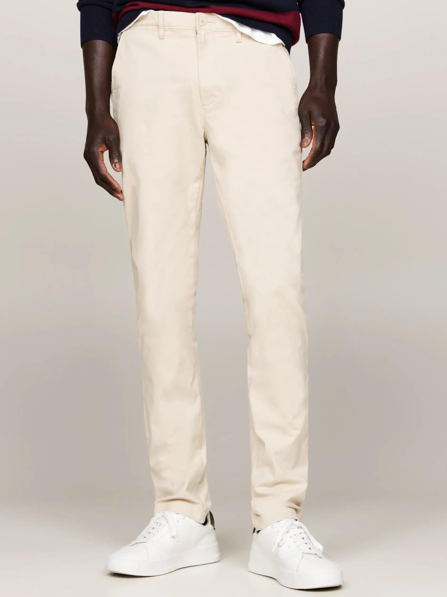Spodnie*Tommy Hilfiger Wąskie Chinosy Essential Bleecker CLASSIC BEIGE