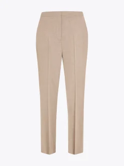 Spodnie*Tommy Hilfiger Wąskie Chinosy Flanelowe Z Prostymi Nogawkami CLASSIC BEIGE HEATHER