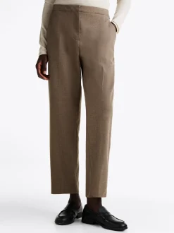 Spodnie*Tommy Hilfiger Wąskie Chinosy Flanelowe Z Prostymi Nogawkami LEGACY BROWN HEATHER
