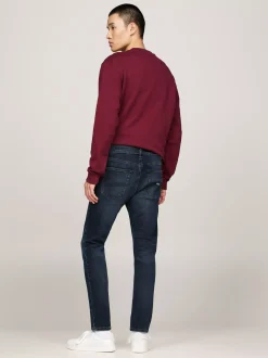 Jeansy*Tommy Hilfiger Wąskie Jeansy Austin Z Przetarciami DENIM DARK