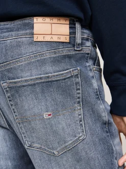 Jeansy*Tommy Hilfiger Wąskie Jeansy Austin Z Przetarciami DENIM DARK