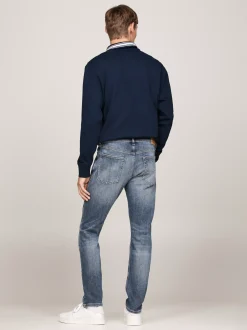 Jeansy*Tommy Hilfiger Wąskie Jeansy Austin Z Przetarciami DENIM DARK