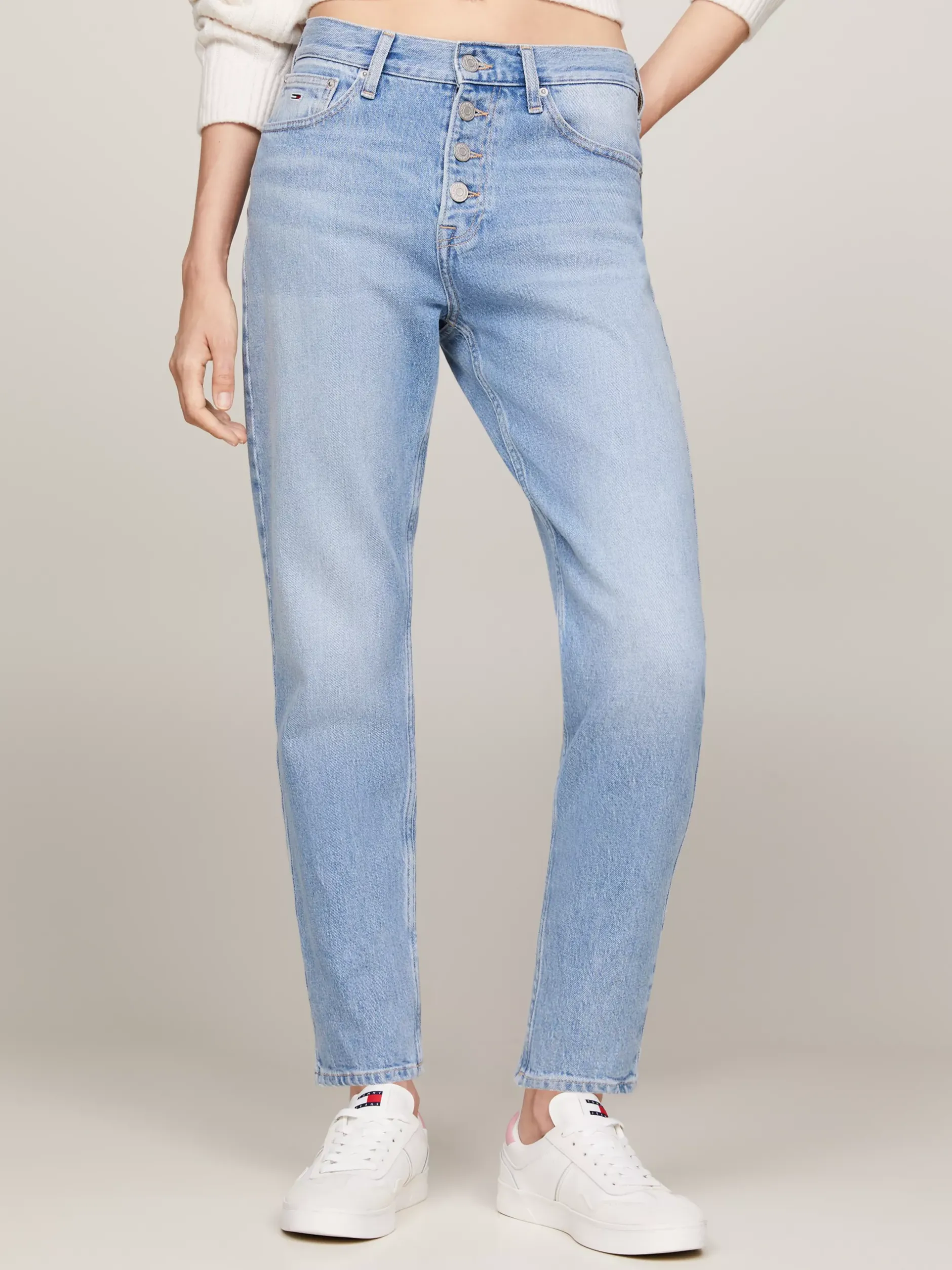 Jeansy*Tommy Hilfiger Wąskie Jeansy Izzie Z Wysokim Stanem DENIM LIGHT