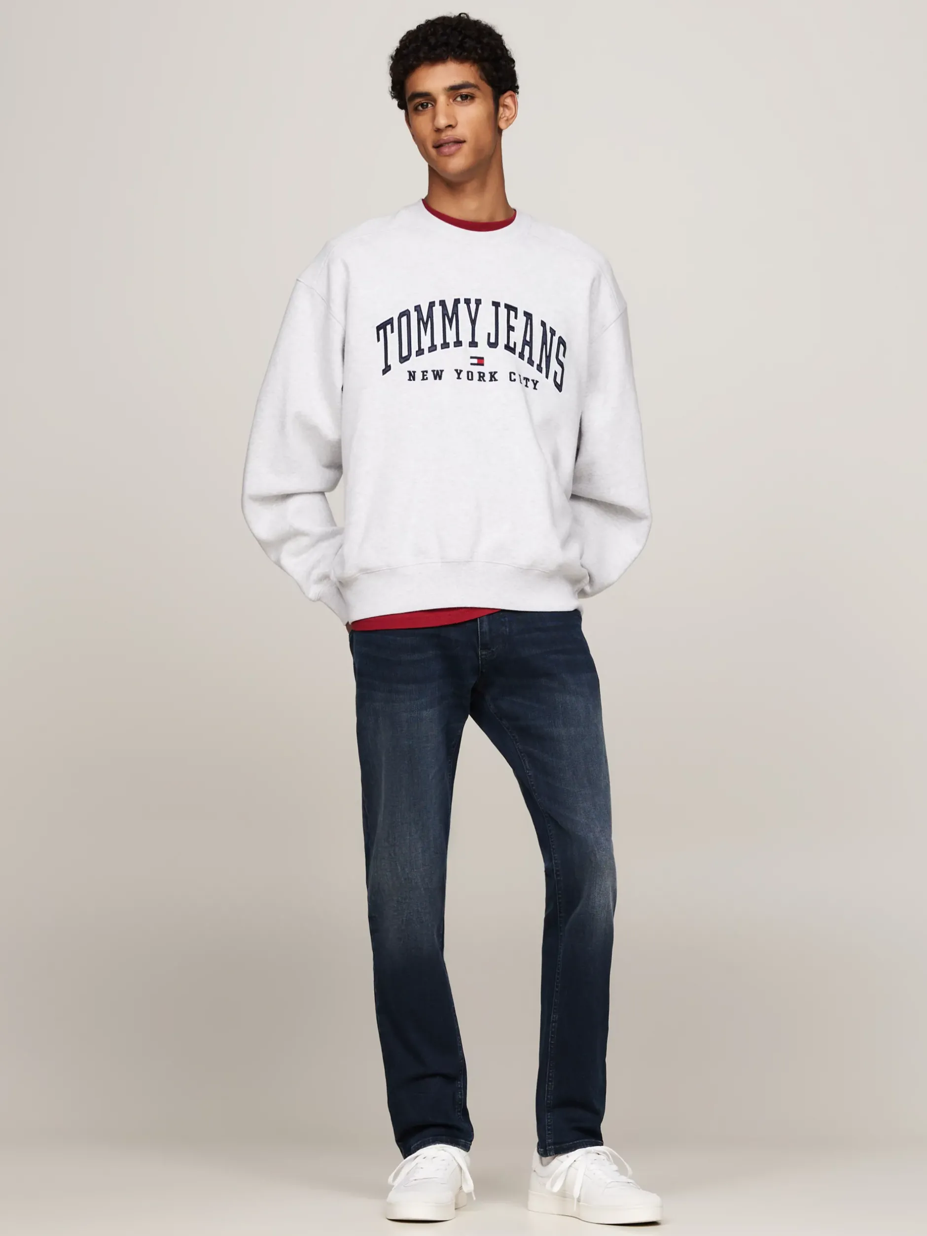 Jeansy*Tommy Hilfiger Wąskie Jeansy Scanton Z Efektem Wyblaknięcia DENIM DARK