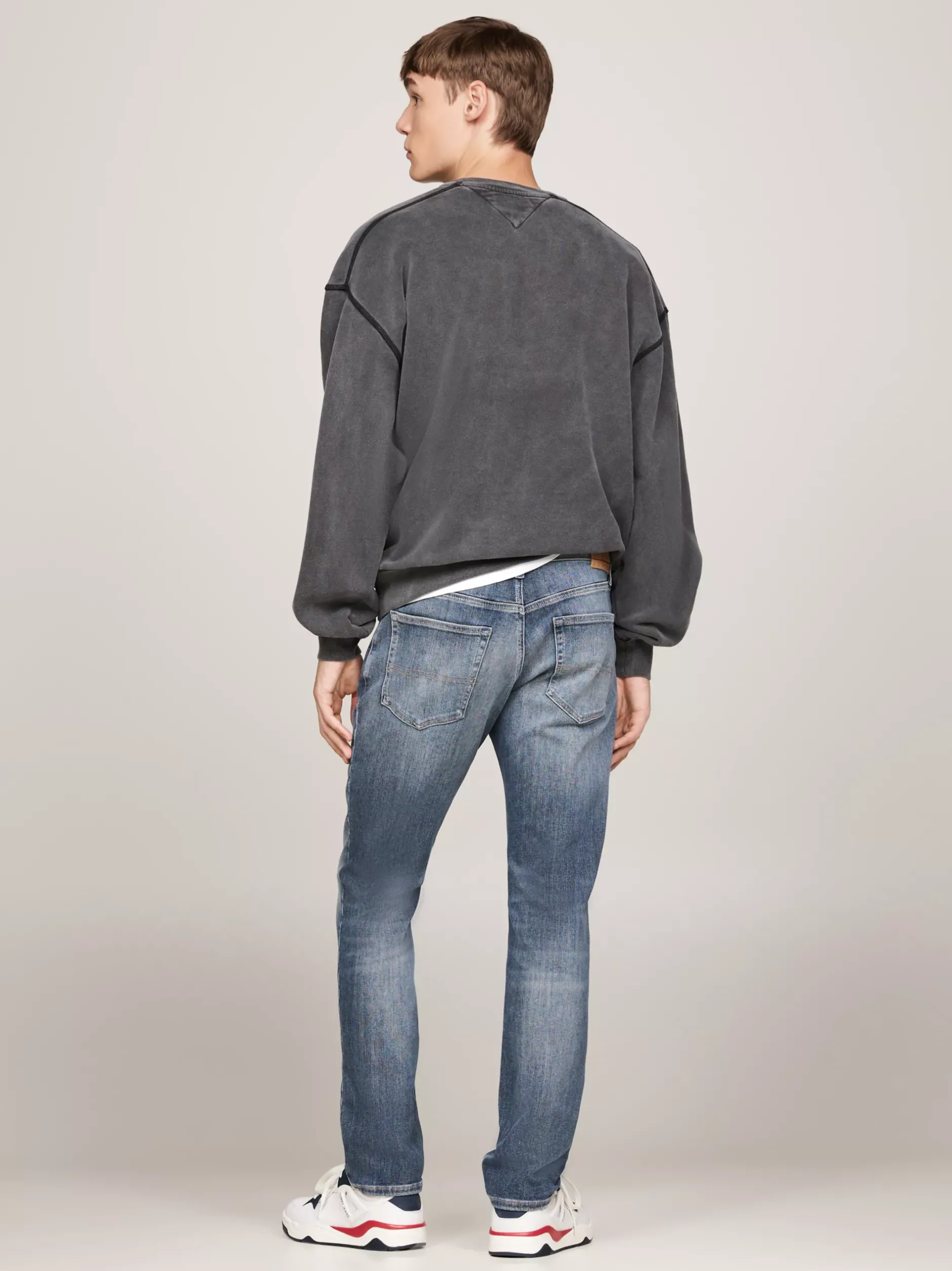 Jeansy*Tommy Hilfiger Wąskie Jeansy Scanton Z Efektem Wyblaknięcia DENIM DARK