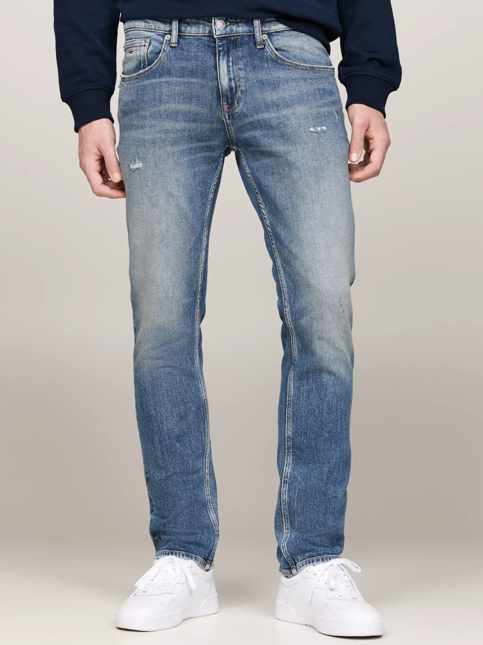 Jeansy*Tommy Hilfiger Wąskie Jeansy Scanton Z Efektem Znoszenia DENIM MEDIUM
