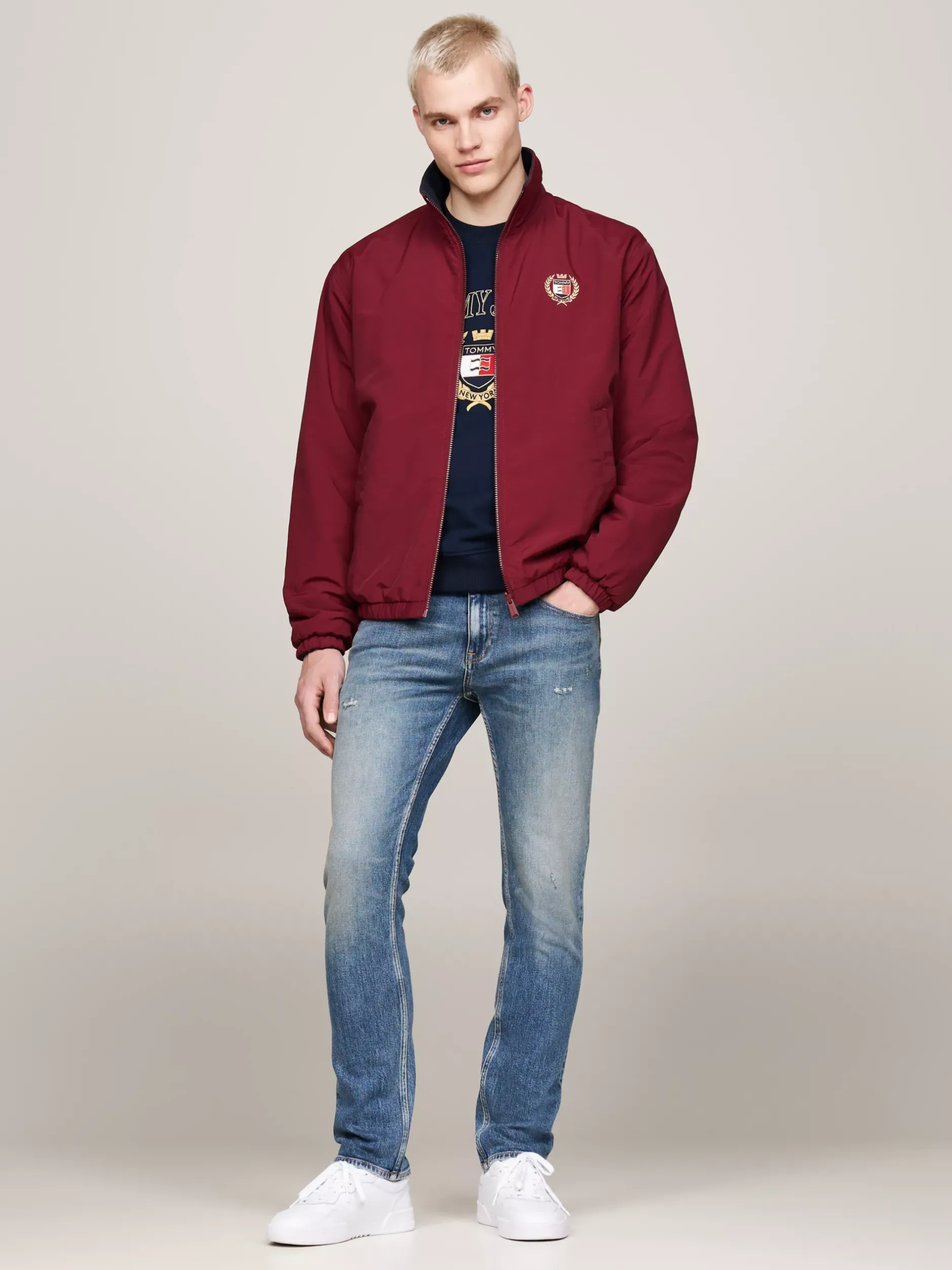 Jeansy*Tommy Hilfiger Wąskie Jeansy Scanton Z Efektem Znoszenia DENIM MEDIUM