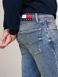 Jeansy*Tommy Hilfiger Wąskie Jeansy Scanton Z Efektem Znoszenia DENIM MEDIUM