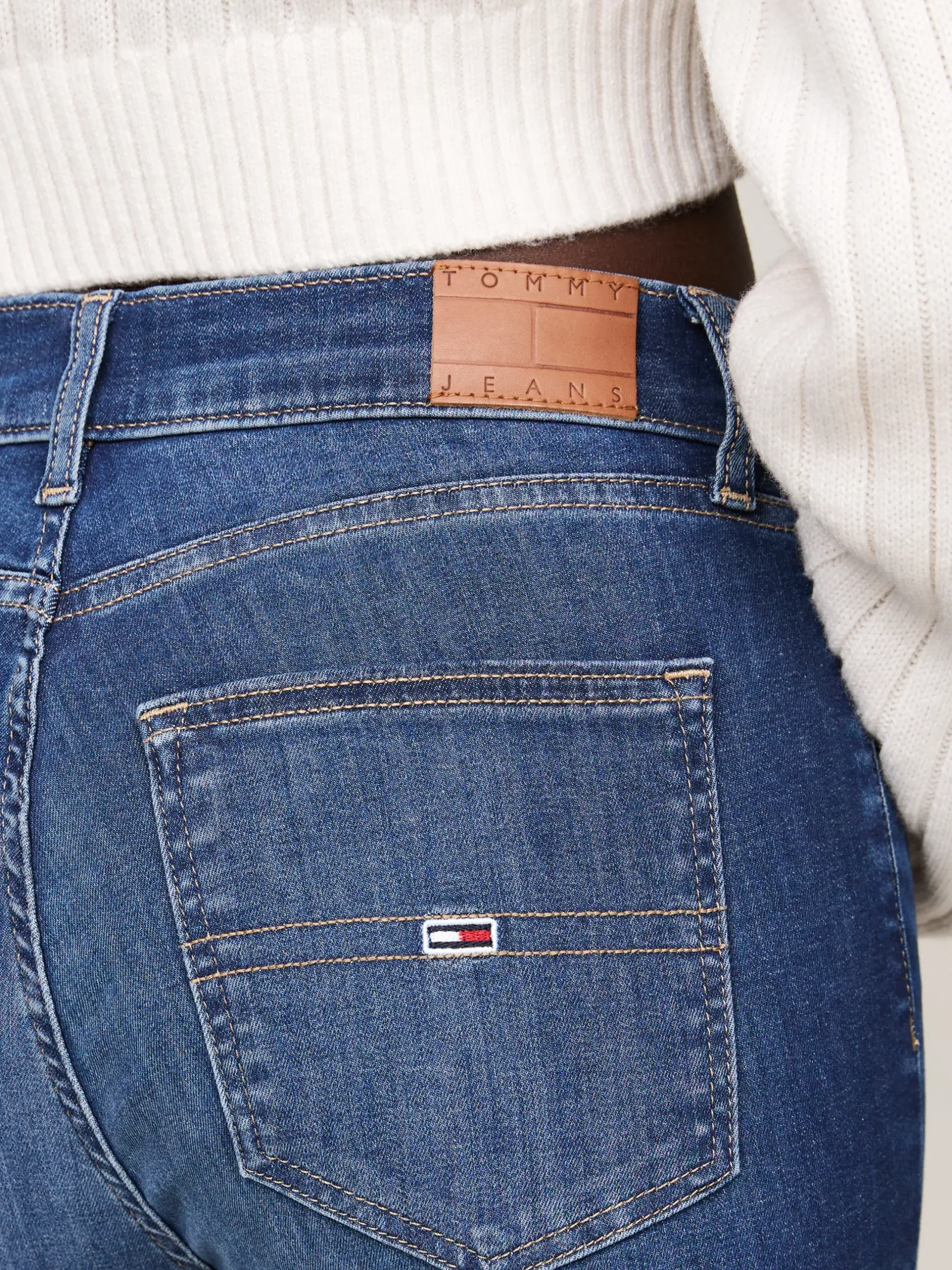 Jeansy*Tommy Hilfiger Wąskie Jeansy Sylvia Z Wysokim Stanem DENIM DARK