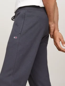 Spodnie*Tommy Hilfiger Wąskie Joggery Ze Szczotkowanej Bawełny NEW CHARCOAL