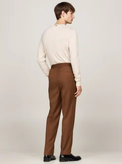 Garnitury I Kostiumy|Spodnie*Tommy Hilfiger Wąskie Spodnie Z Paskiem Z Troczkami BROWN