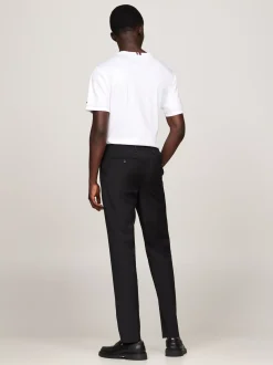Garnitury I Kostiumy|Spodnie*Tommy Hilfiger Wąskie Spodnie Z Zaprasowanymi Kantami BLACK