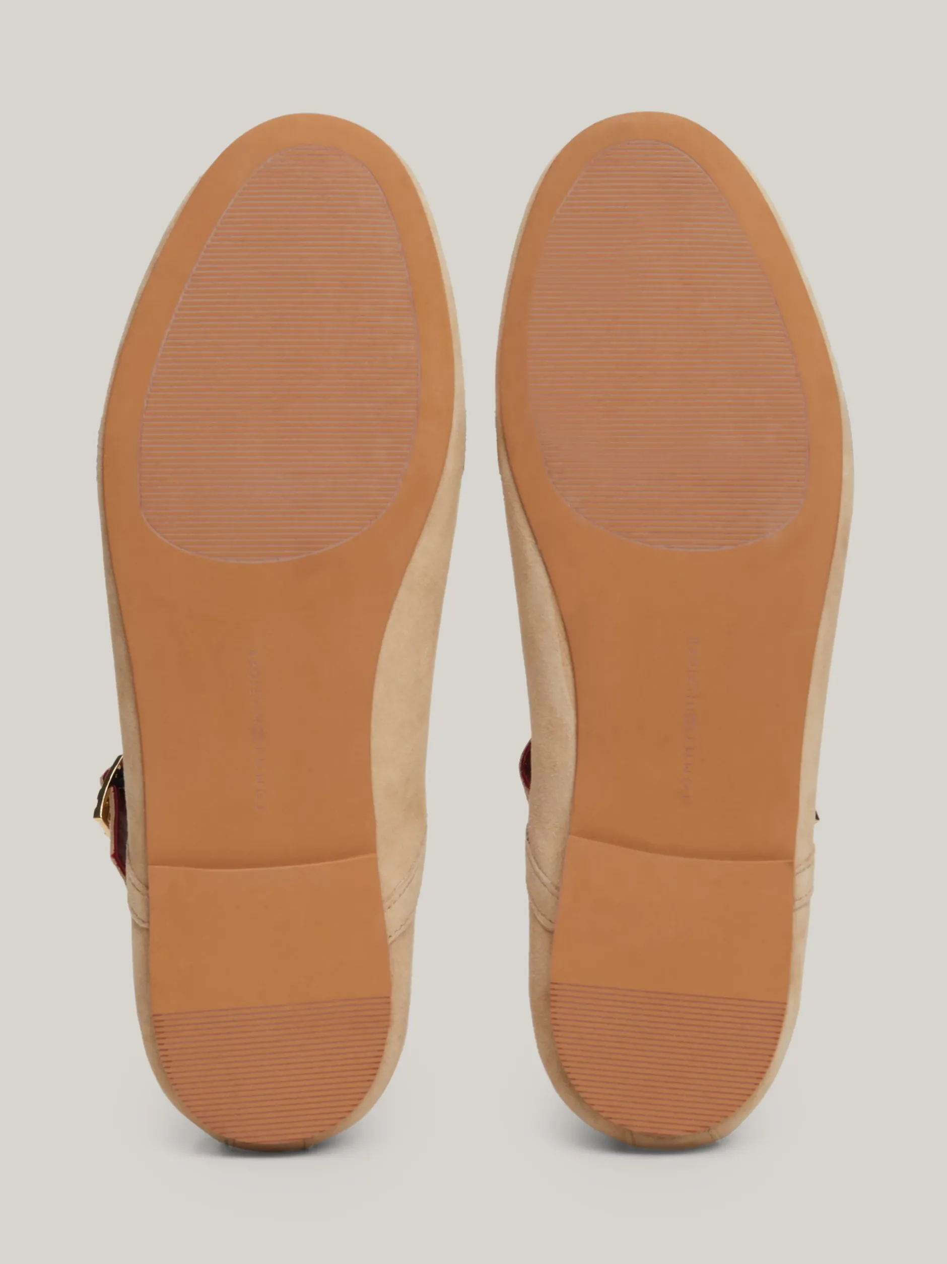 Baleriny|Płaskie Buty*Tommy Hilfiger Zamszowe Baleriny Mary Jane BEIGE