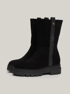 Botki Do Kostki|Botki*Tommy Hilfiger Zamszowe Botki Na Podeszwie Z Protektorem BLACK